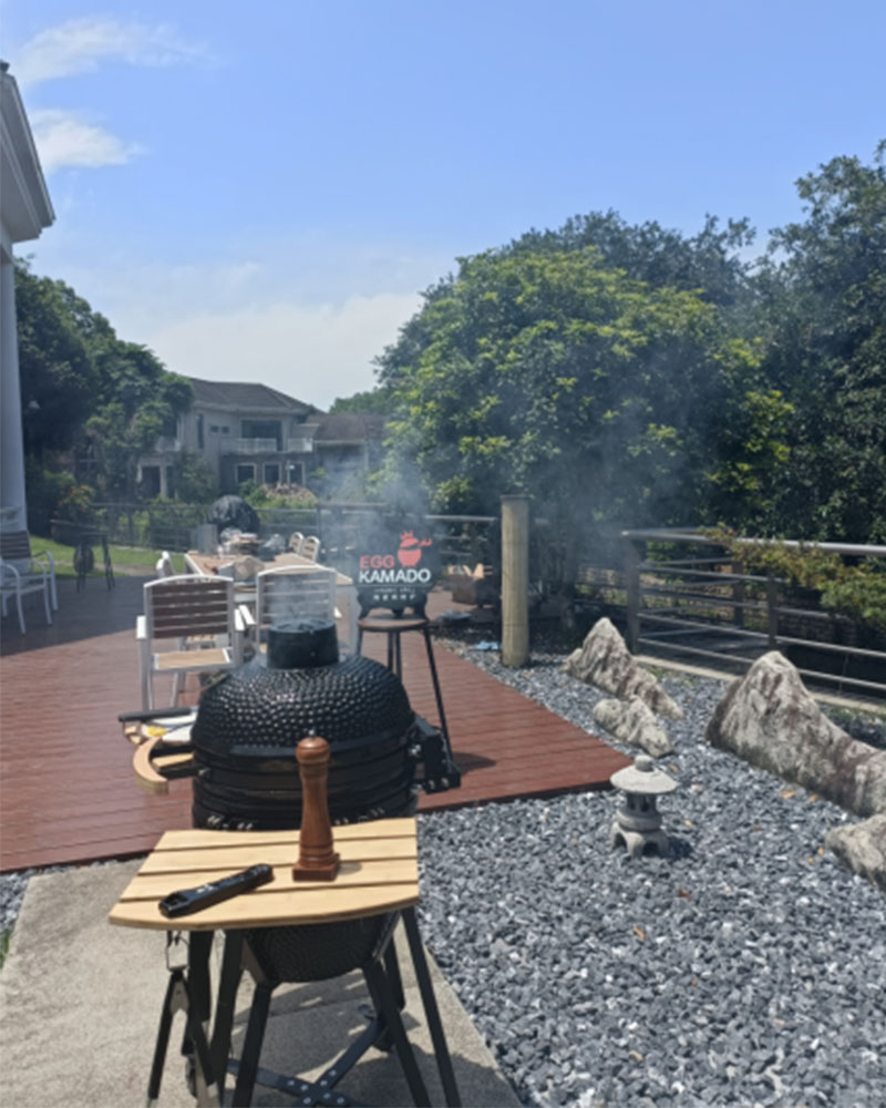 summer kamado bbq party